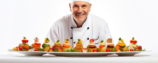 Szef kuchni prezentuje danie